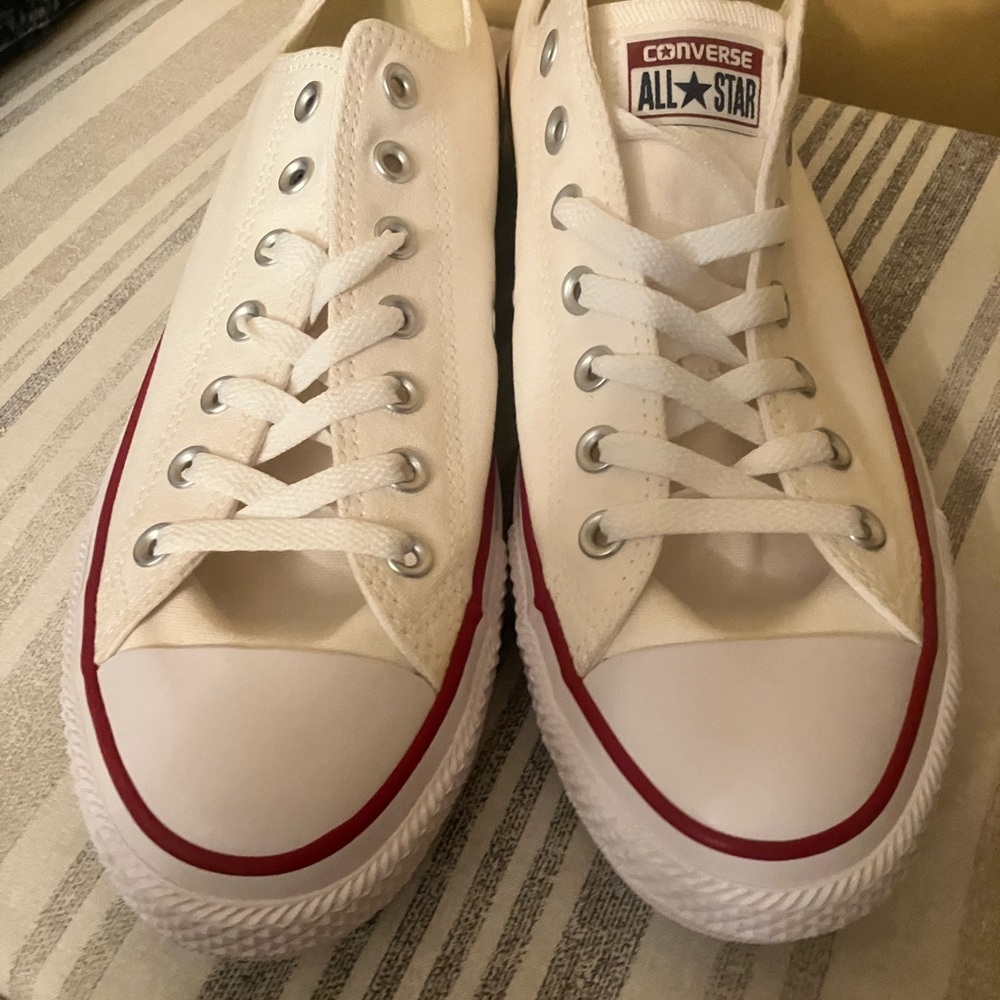 Converse All Star White and Red Sneakers